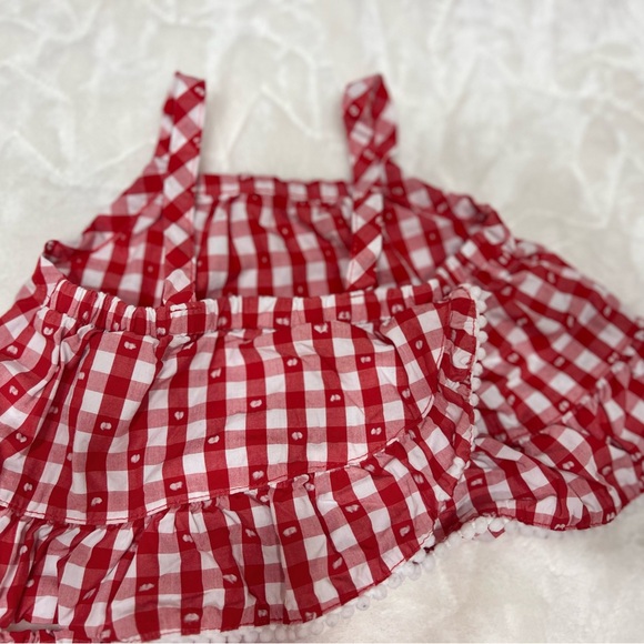 Red Gingham Top/Bottom Set - Picture 2 of 3